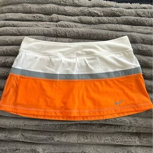 Nike Vibrant Orange and White Skirt with Gray Accent